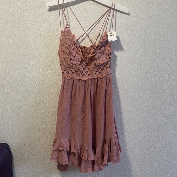 Free People light pink midi dress - Picture 2 of 3